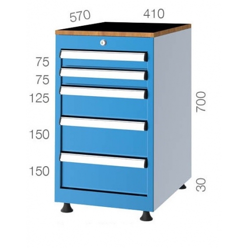 410x570 5 Çekmeceli Takım Dolabı KCD01071